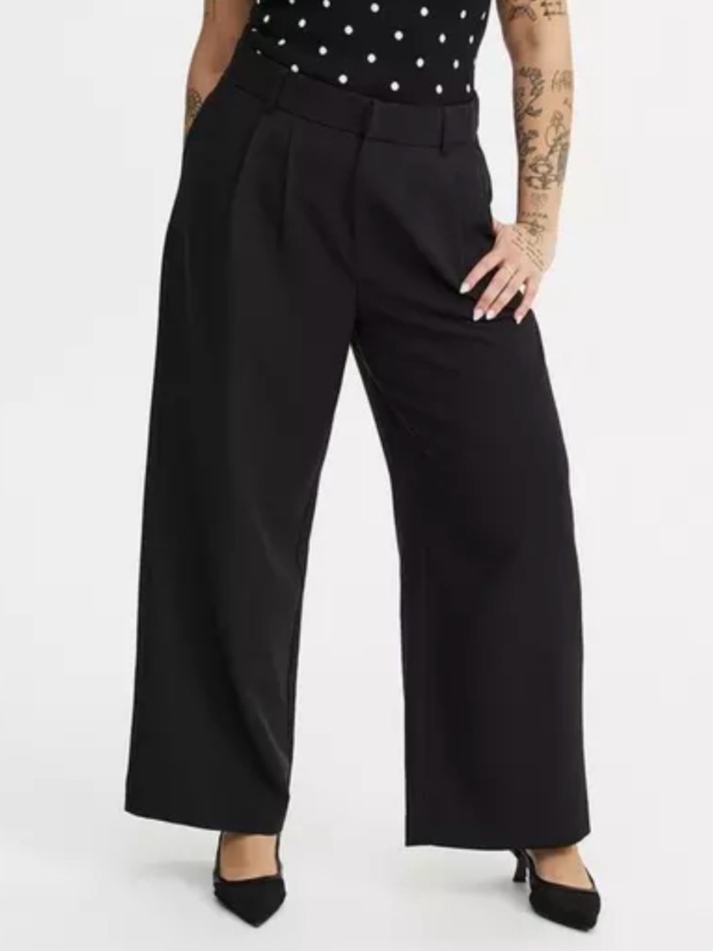Torrid Black Wide-Leg Trousers